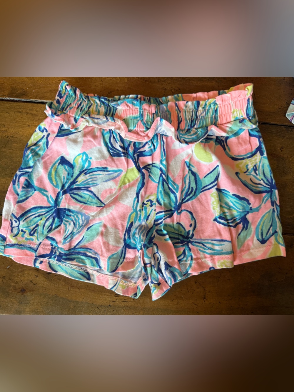 Lilly Pulitzer Pink Floral Pull-On Shorts
